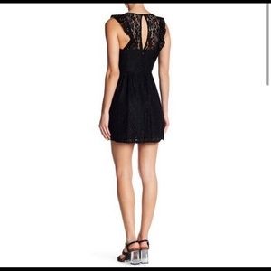 BCBGeneration Black Floral Lace Dress